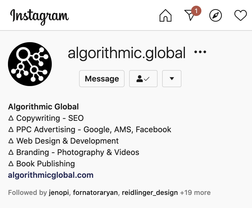 Algorithmic Global digital marketing project