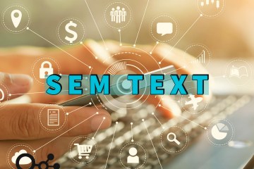 SEM text written in blue over symbols emanating from cellphone